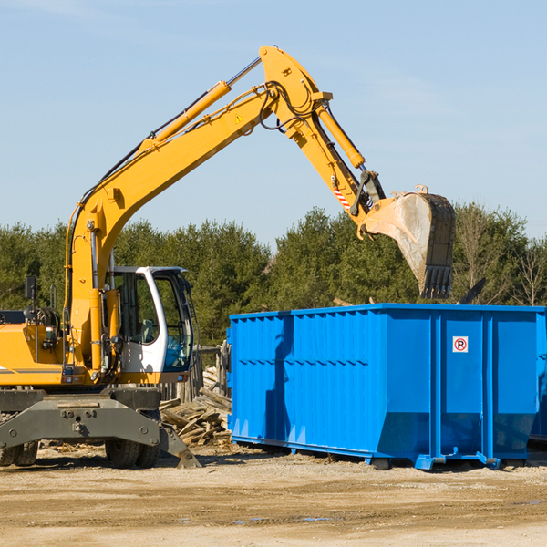 are there any restrictions on where a residential dumpster can be placed in Olney Springs